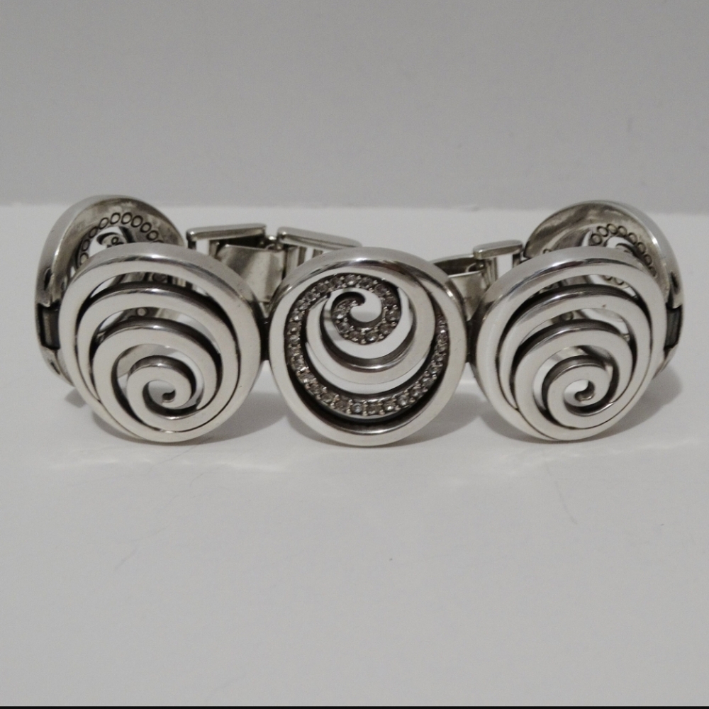 Brighton bracelet Spiral Swirl With Rhinestone Crystals